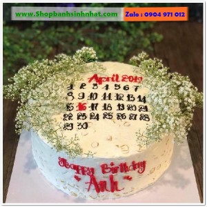 Bánh Sinh Nhật Cuốn Lịch - CL86